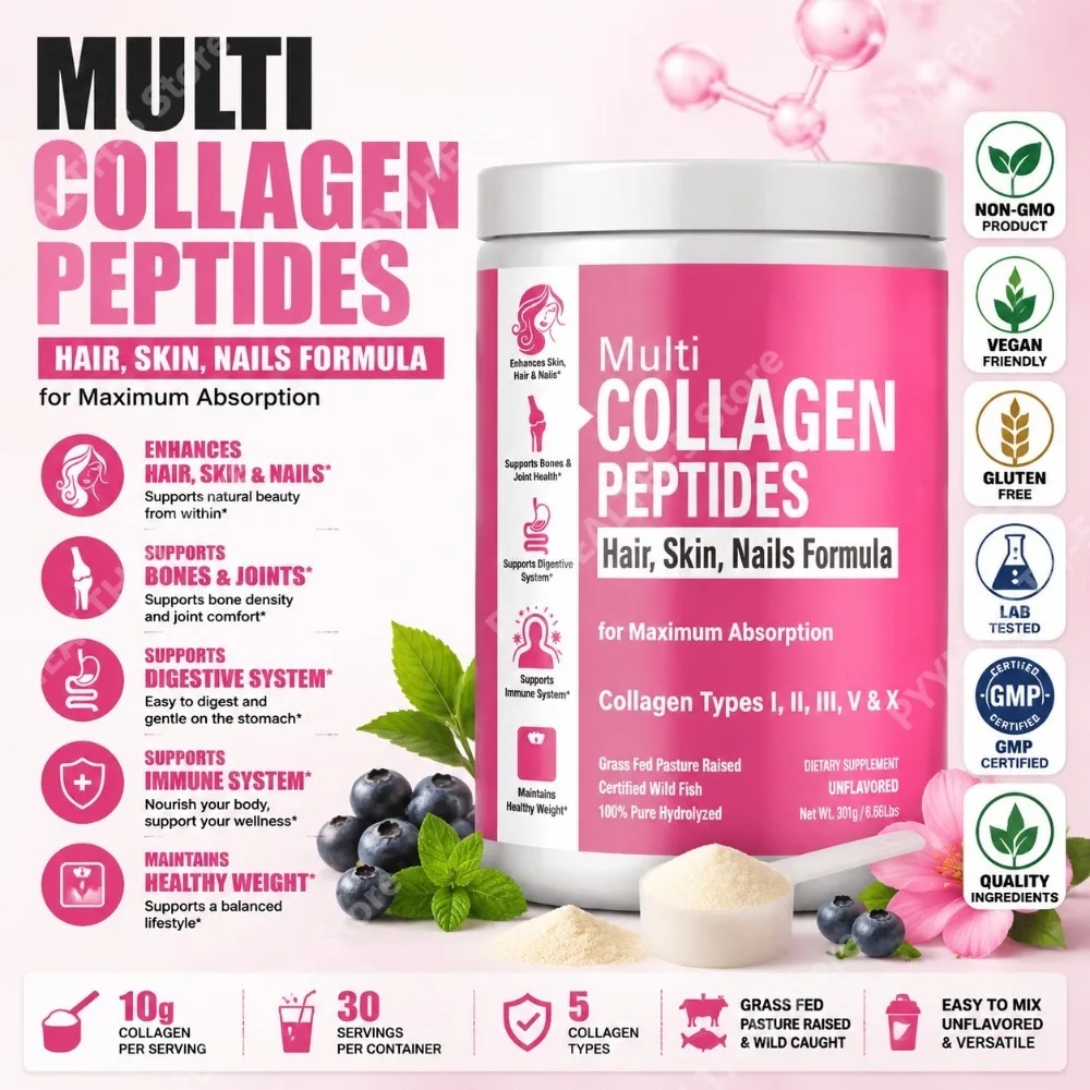 Collagen Peptide Powder - 가수분해 멀티 콜라겐 파우더 (타입 I,